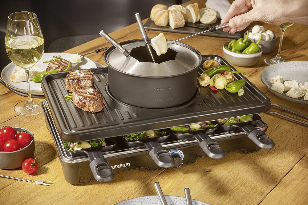 Grill raclette/fondue Severin RG2347 1400 W pod skosem